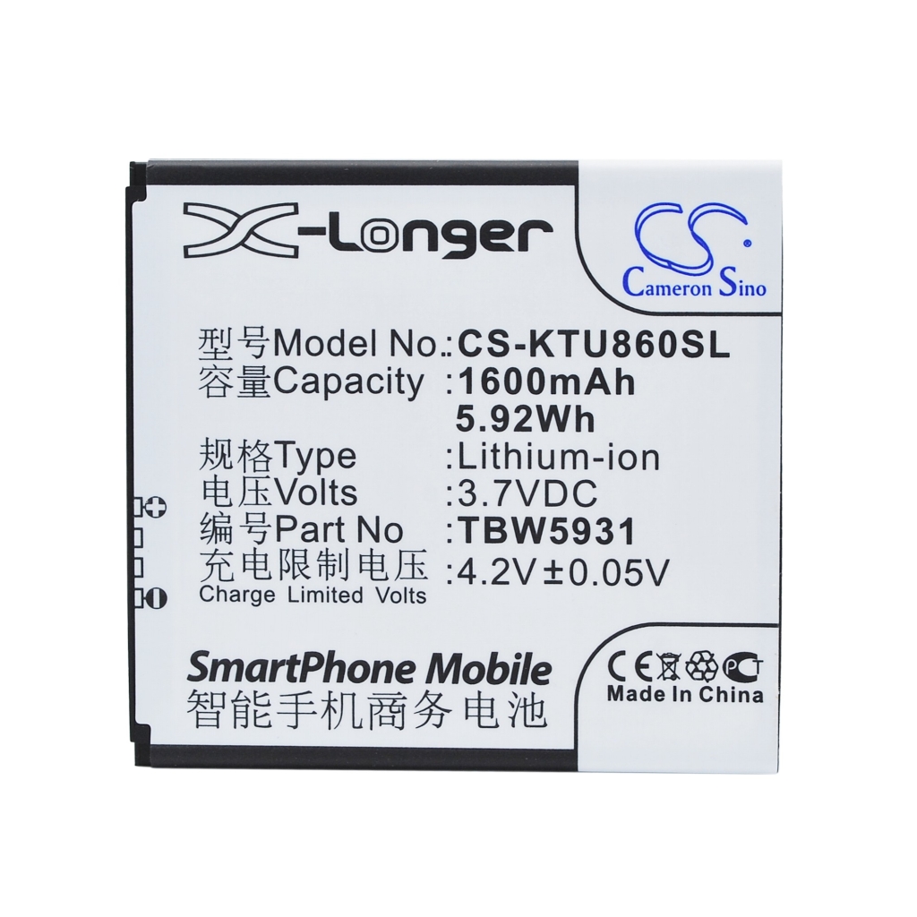 Mobile Phone Battery K-Touch CS-KTU860SL