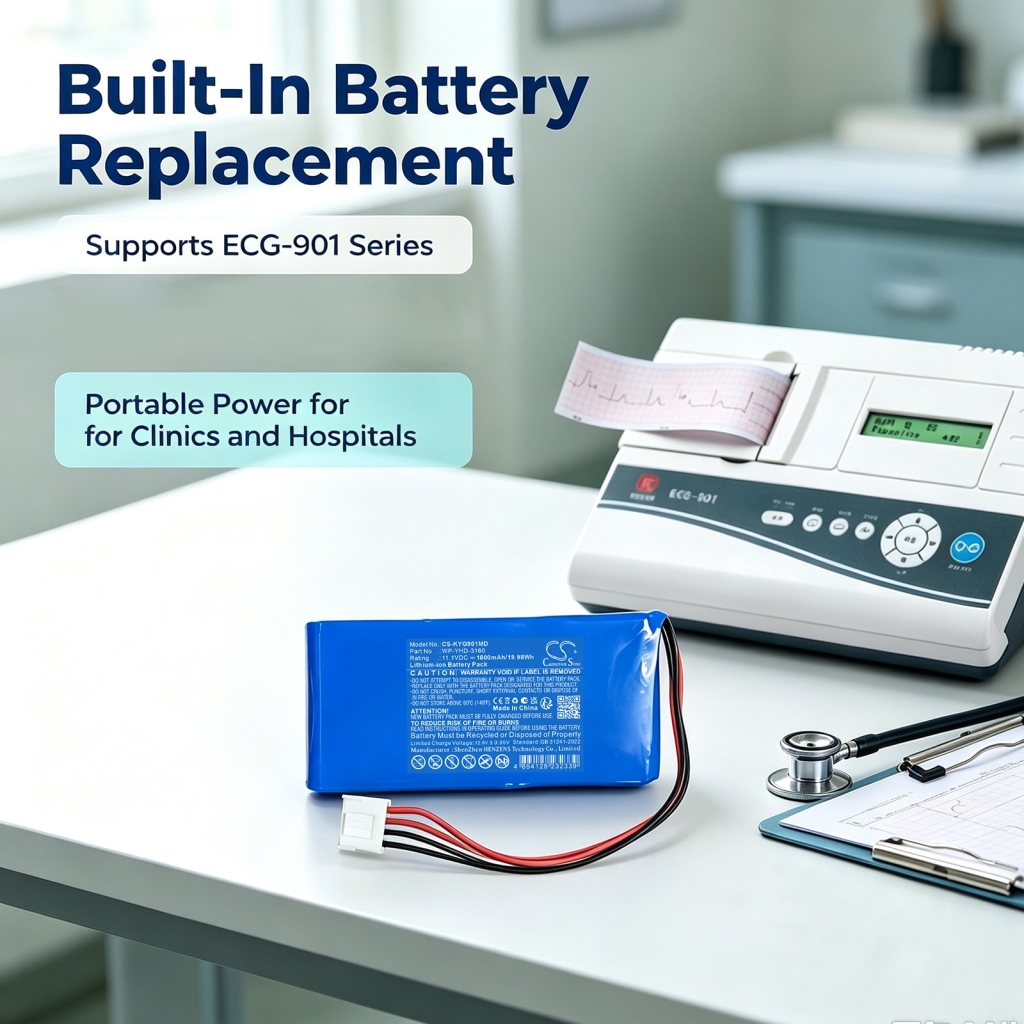 Batterijen compatibel met KADEY YASEN ECG-901 ECG-901 CS-KYG901MD