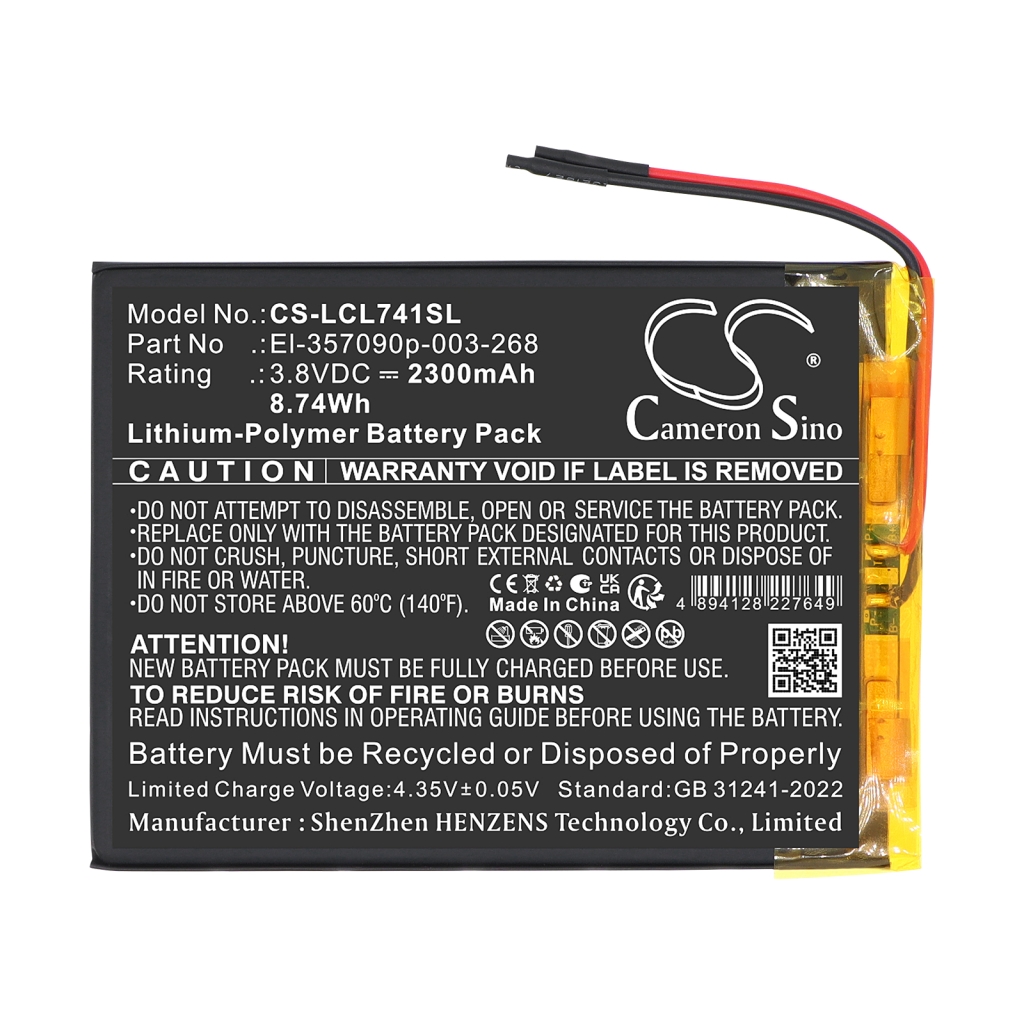Battery compatible with Logicom CS-LCL741SL