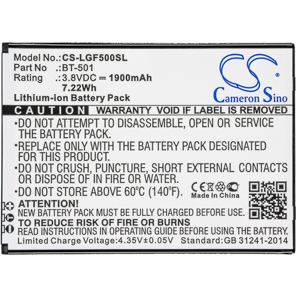 Battery compatible with Leagoo CS-LGF500SL