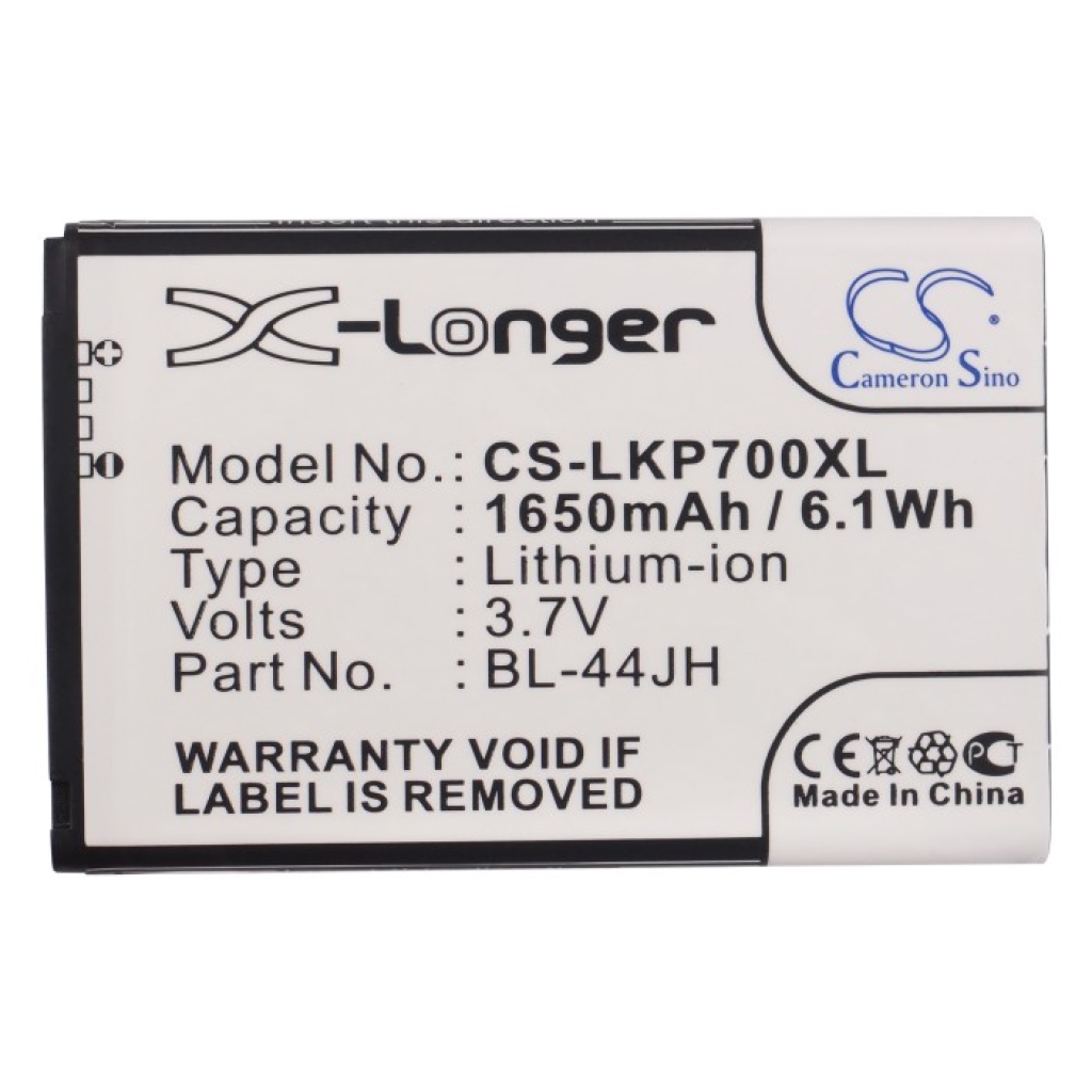 Battery compatible with LG BoostMobile Cricket CS-LKP700XL