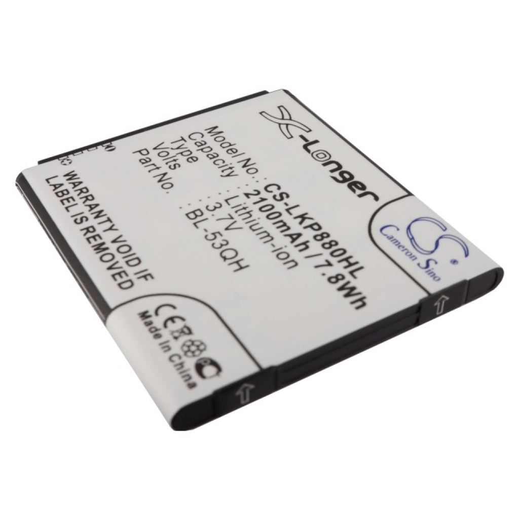 Battery compatible with LG MetroPCS CS-LKP880HL