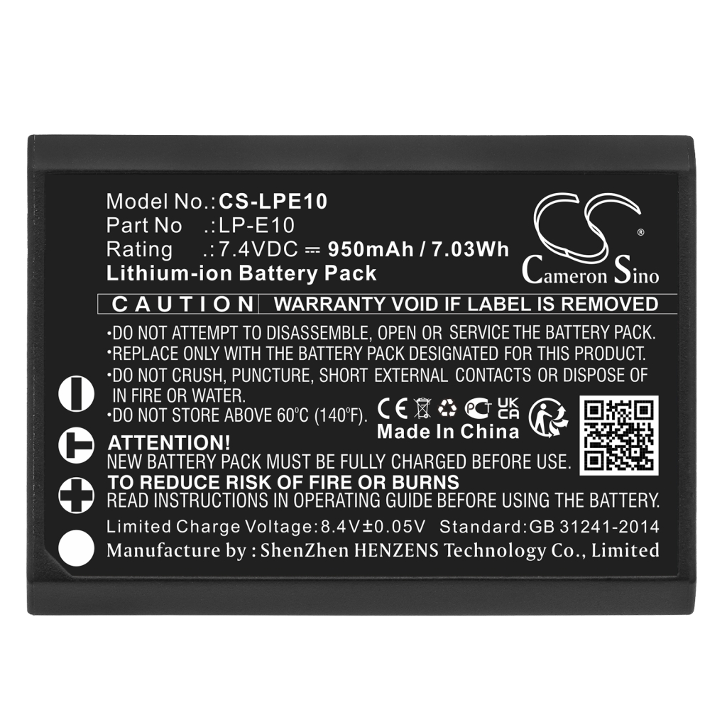 Batterijen Vervangt LP-E10