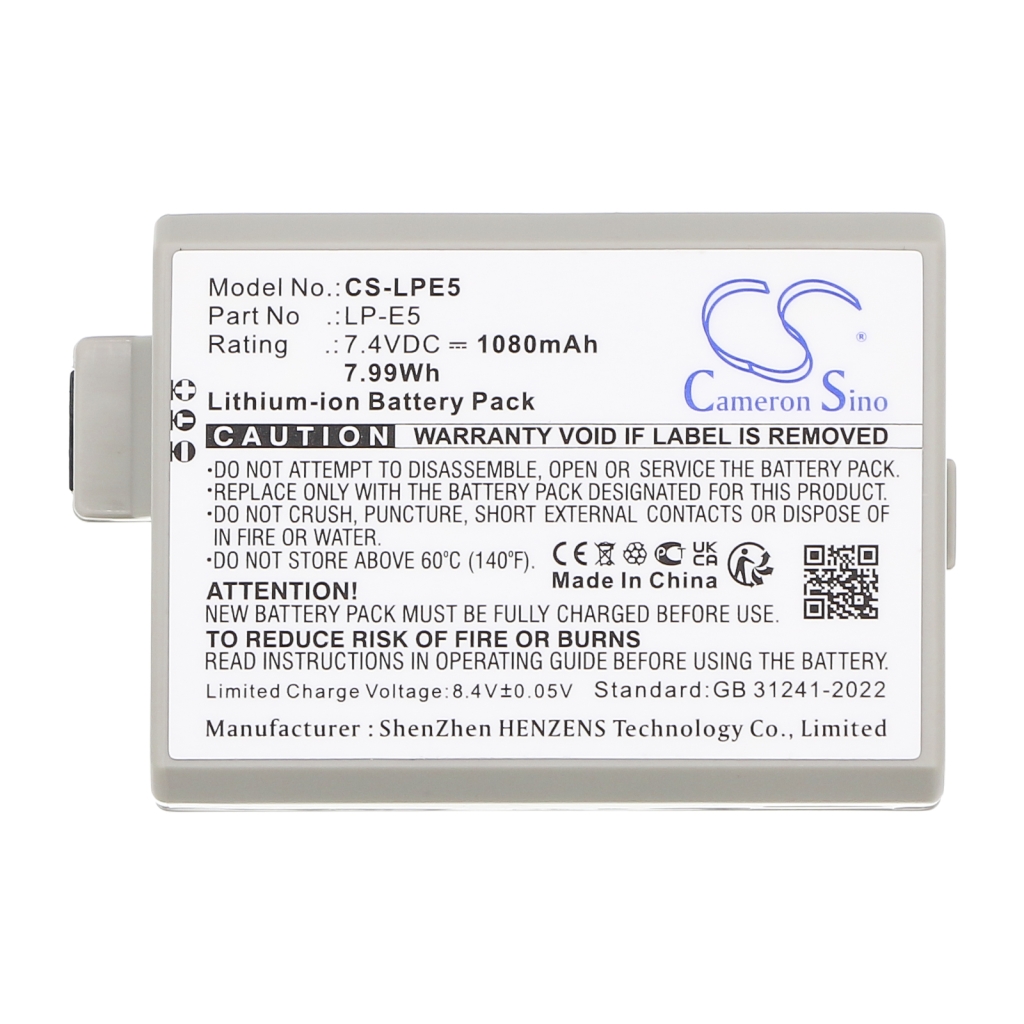 Batterijen Vervangt LP-E5