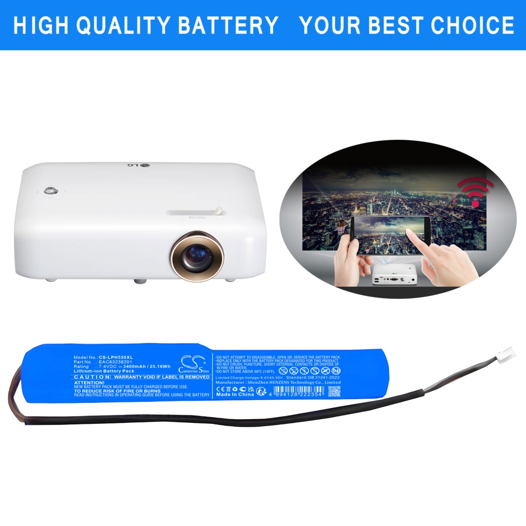 Batterijen Batterij projector CS-LPH550XL