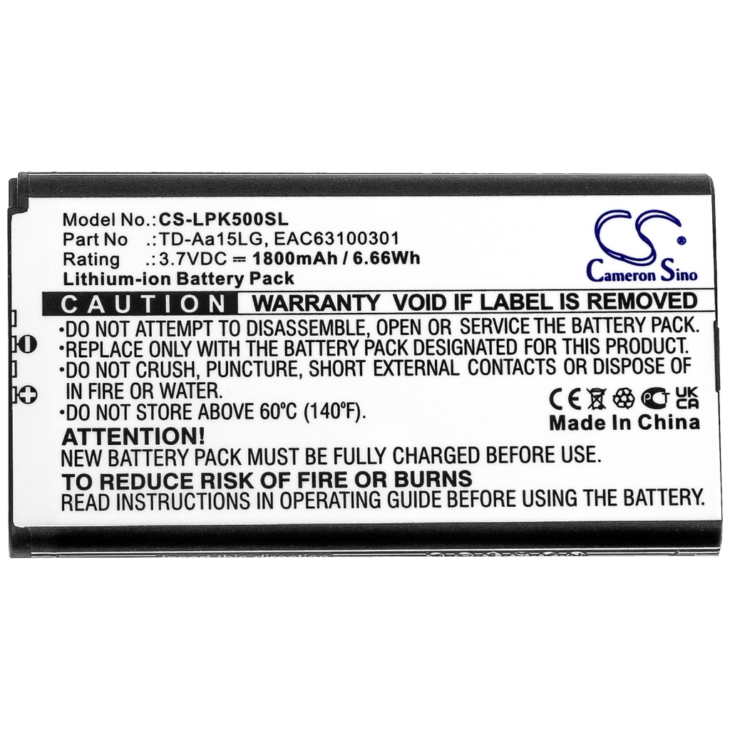 Batterijen Vervangt EAC63100301