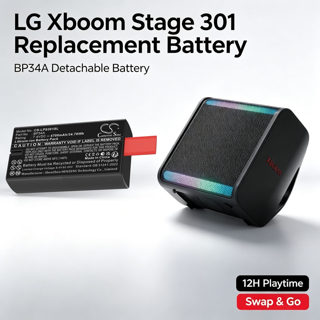 Batteries compatible with LG Xboom Stage 301 CS-LPS301SL