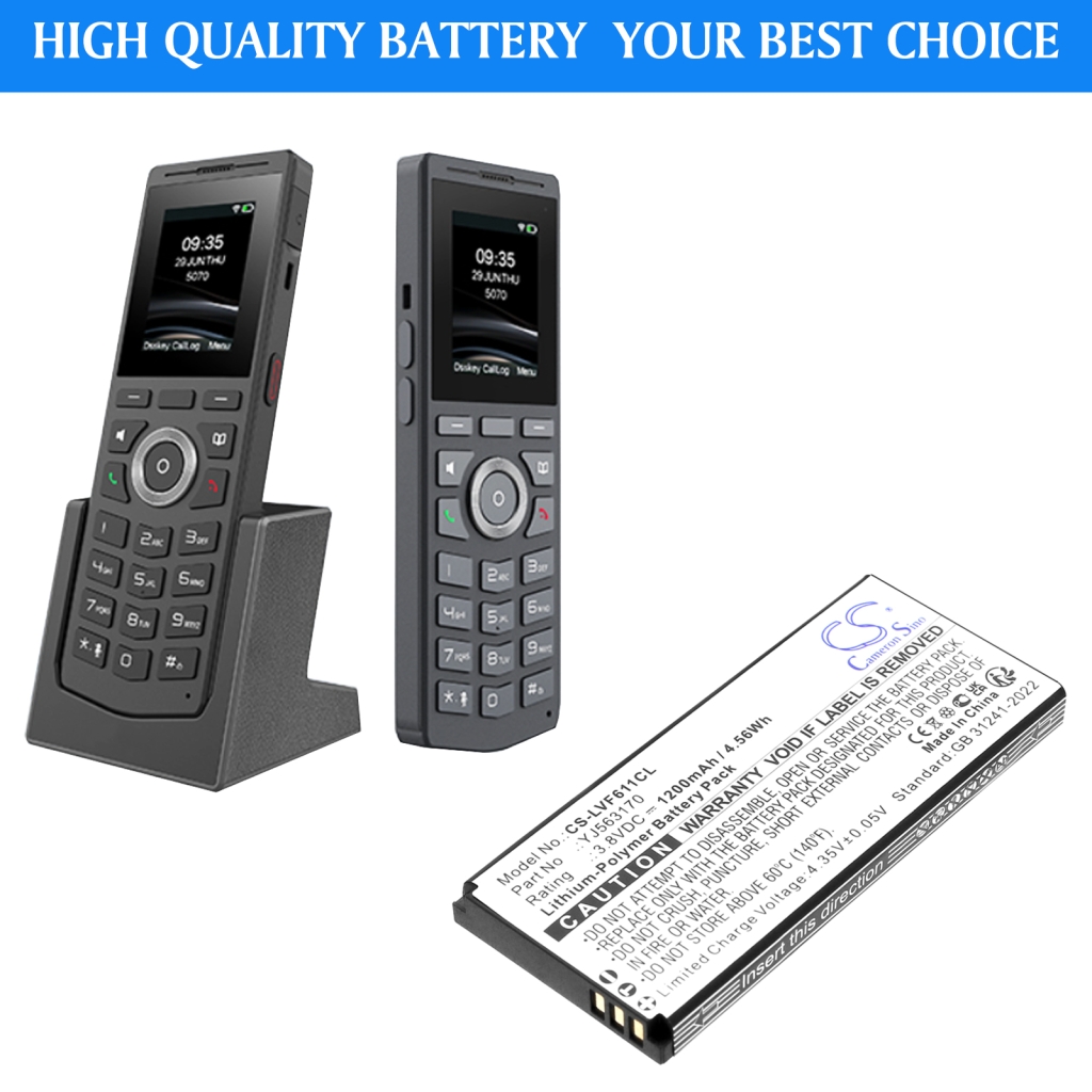 Draadloze telefoon batterij Linkvil CS-LVF611CL