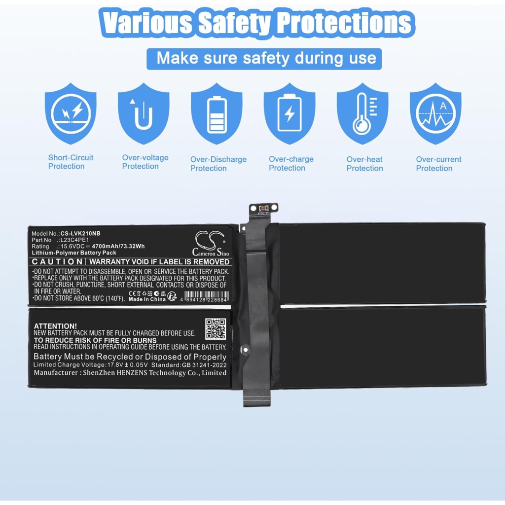 Battery compatible with Lenovo CS-LVK210NB