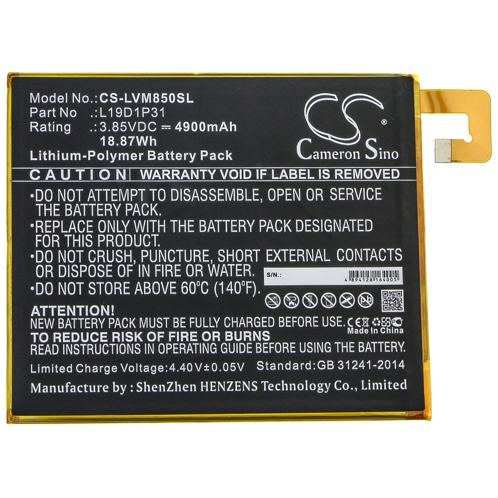 Compatibele batterijvervanging voor LENOVO L19D1P31