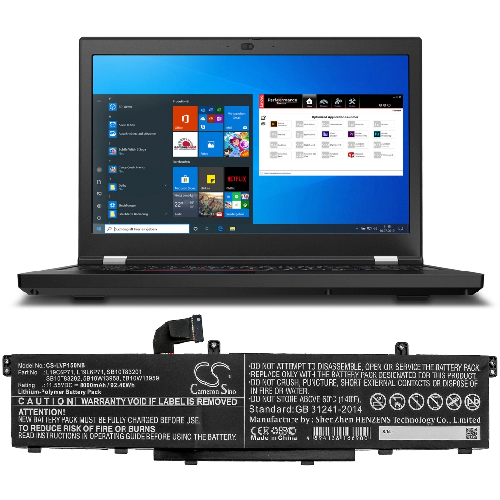 Batterijen Vervangt 5B10W13959