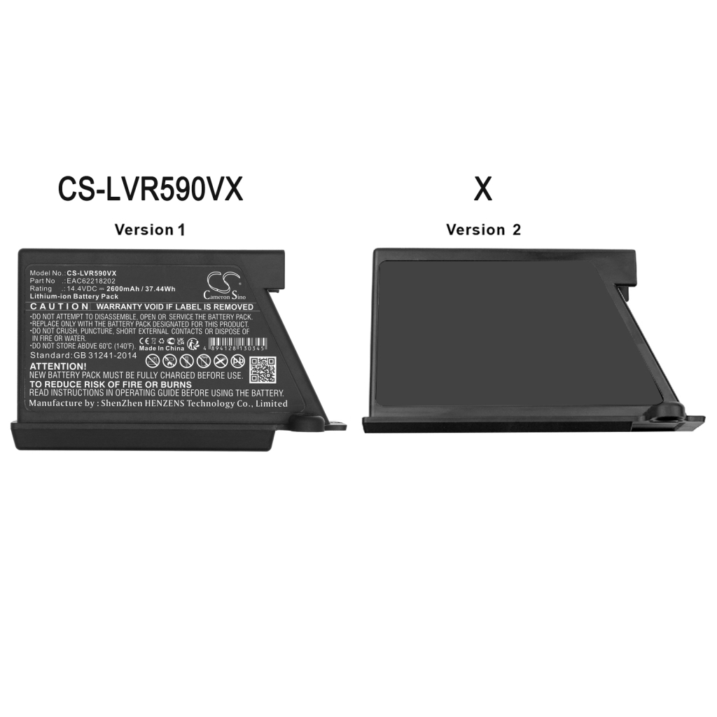 Batterijen voor stofzuigers Lg CS-LVR590VX
