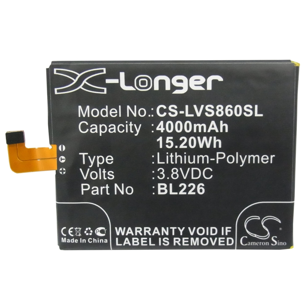 Battery compatible with Lenovo CS-LVS860SL