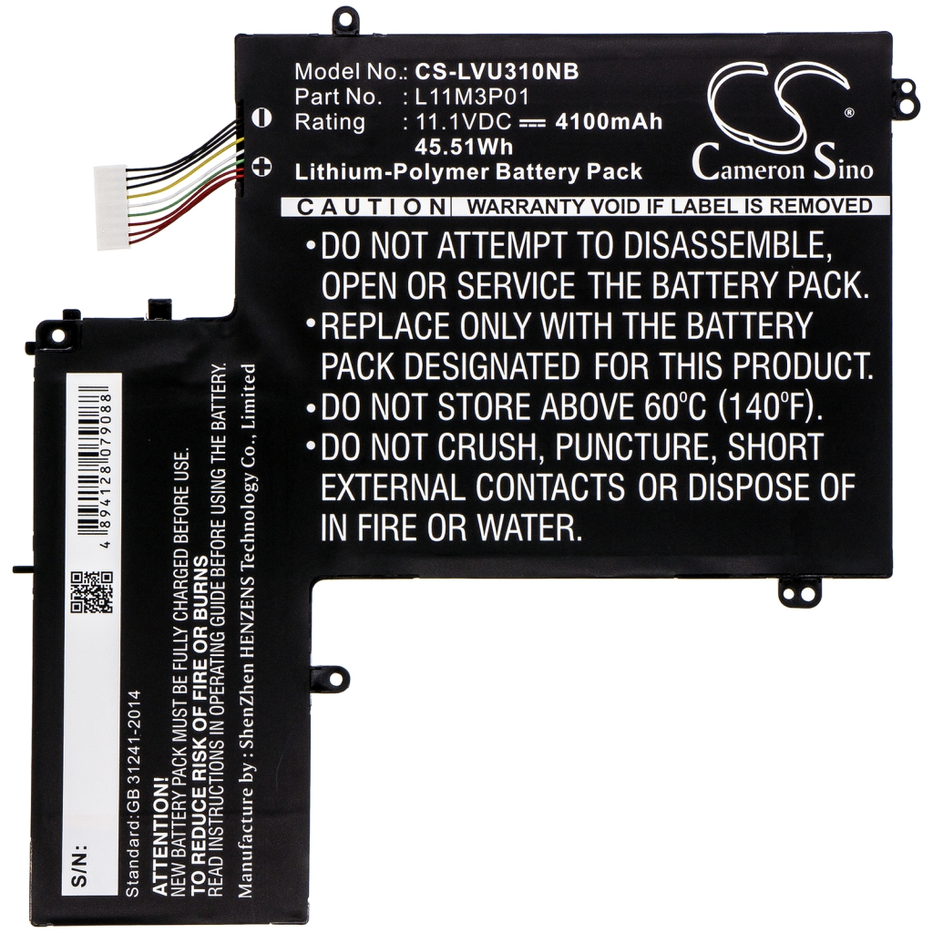 Compatibele batterijvervanging voor LENOVO L11M3P01