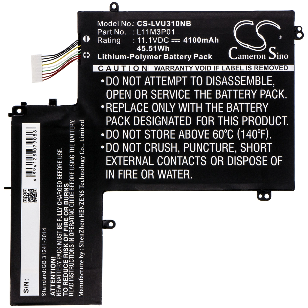 Compatibele batterijvervanging voor LENOVO L11M3P01