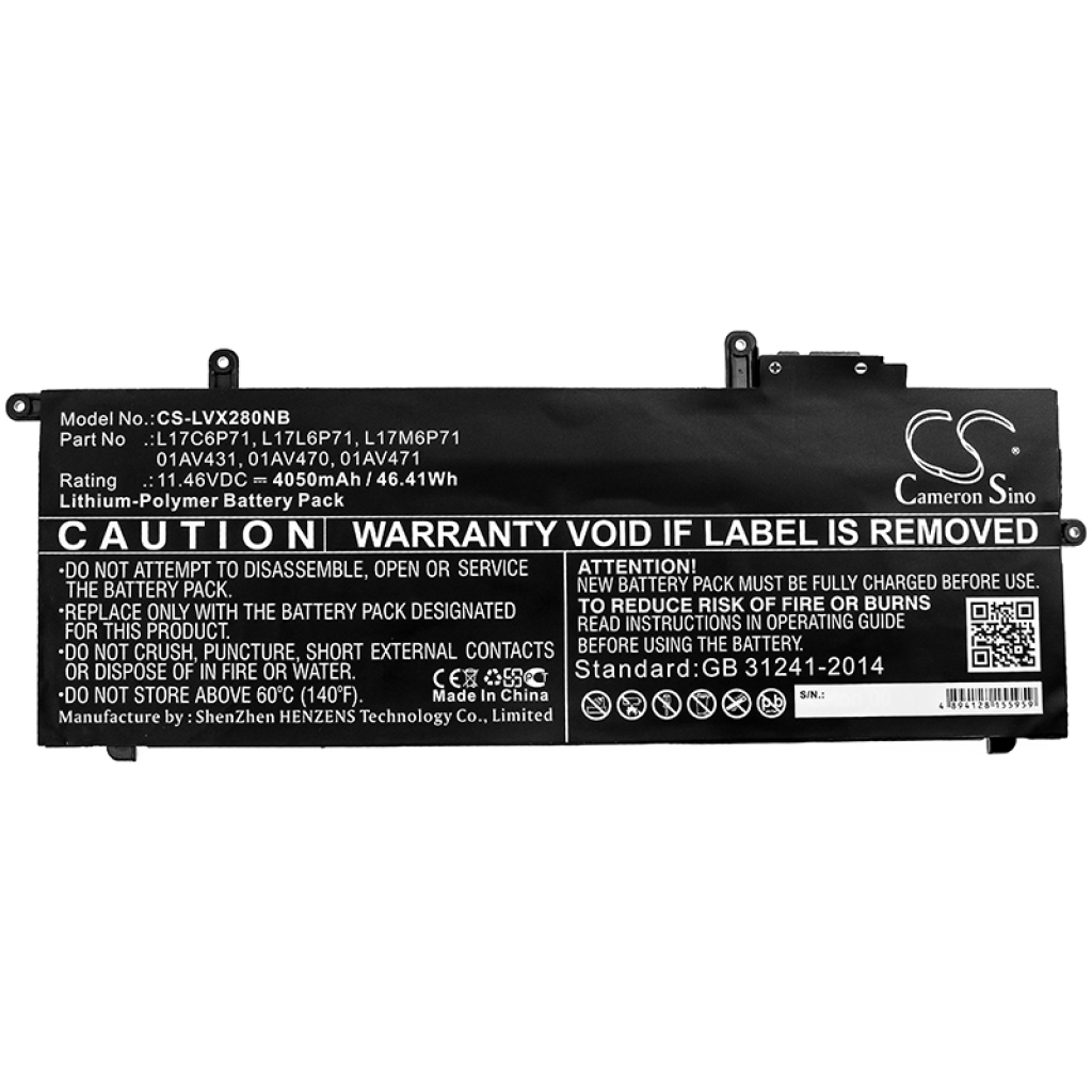 Batterijen Vervangt L17M6P71