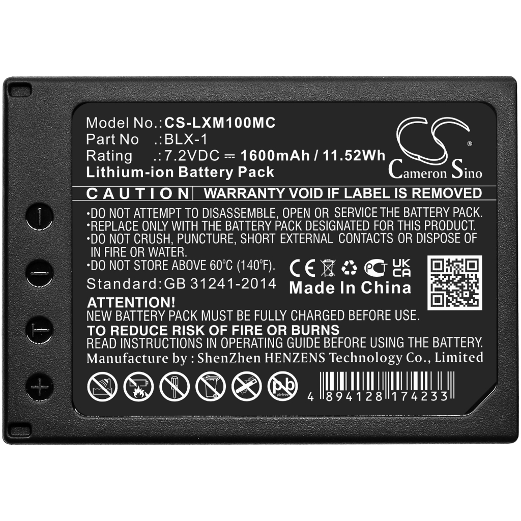 Batterij voor camera Olympus CS-LXM100MC