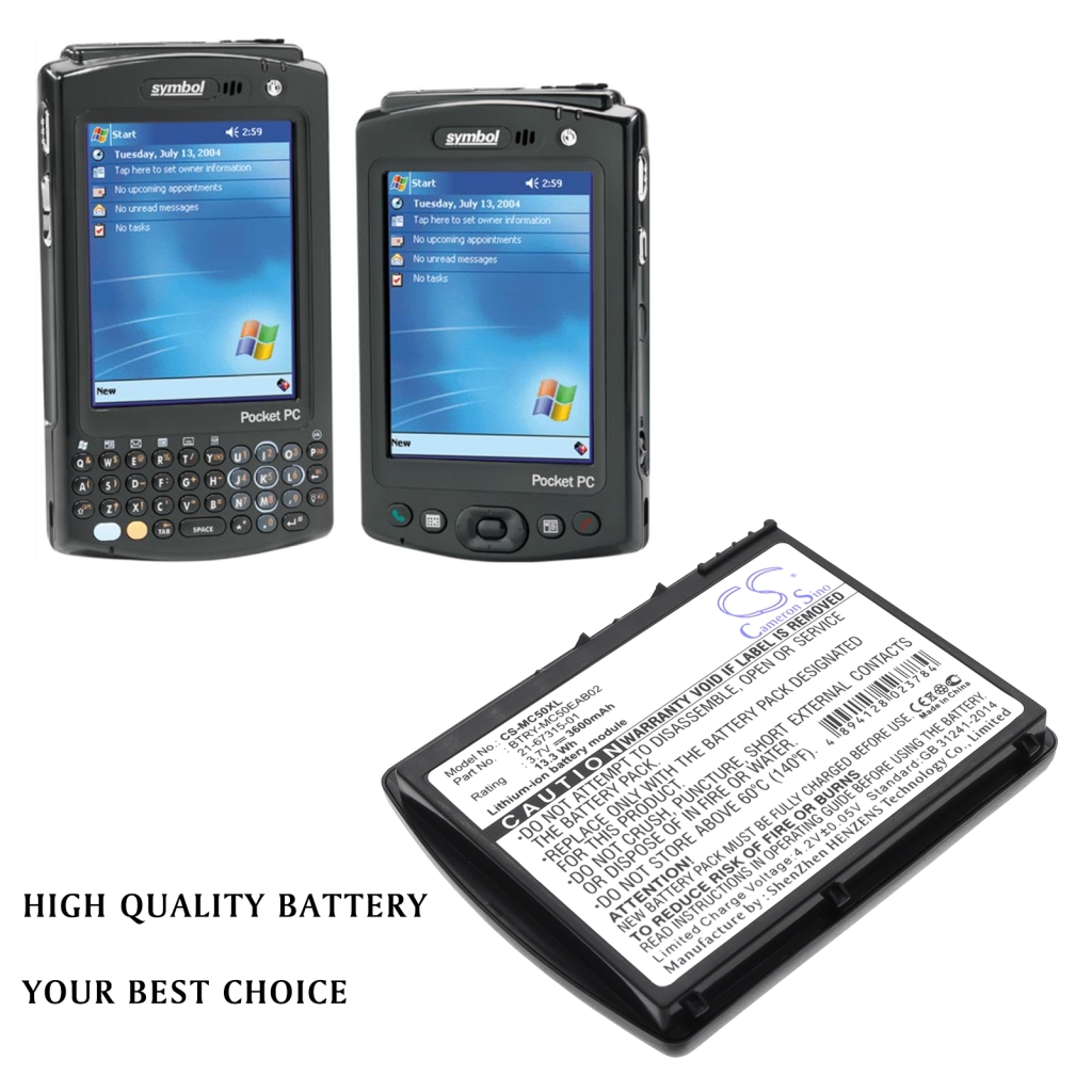 Batterijen Batterij barcode, scanner CS-MC50XL