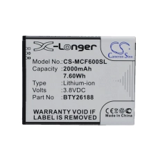 Compatibele batterijvervanging voor Mobistel B01-E500,BTY26188,BTY26188MOBISTEL/STD
