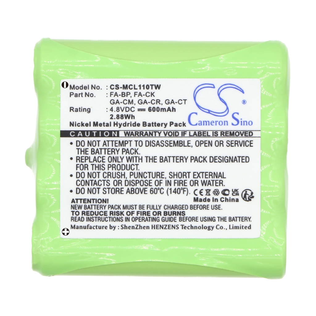 Batterijen Batterij voor tweerichtingsradio CS-MCL110TW