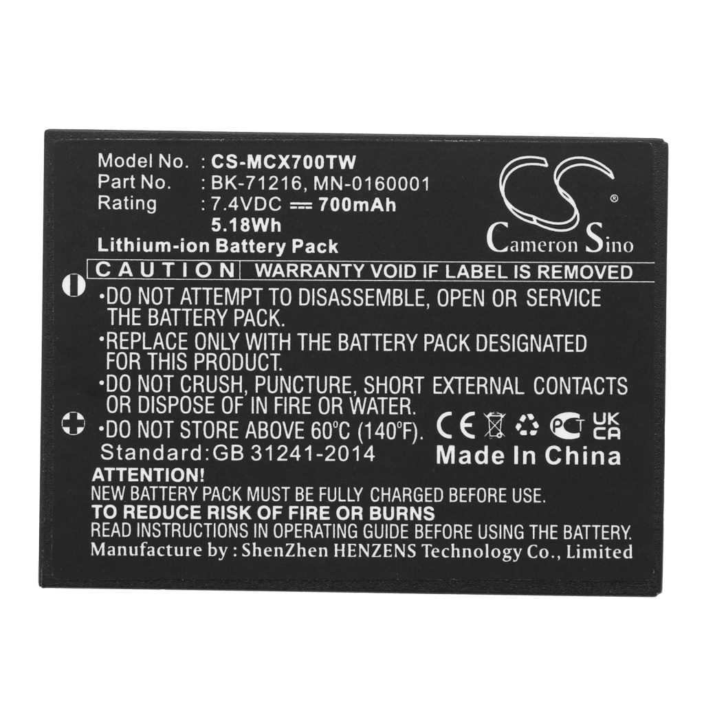 Batterijen Vervangt 028377310454