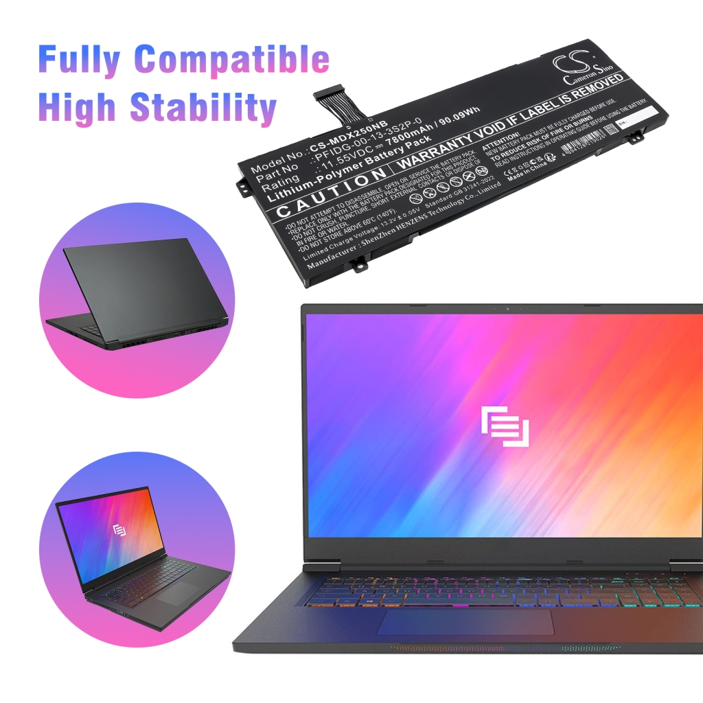 Notebook batterij Maingear CS-MDX250NB