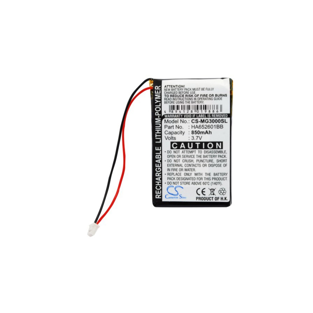 Batterijen GPS, Navigator Batterij CS-MG3000SL