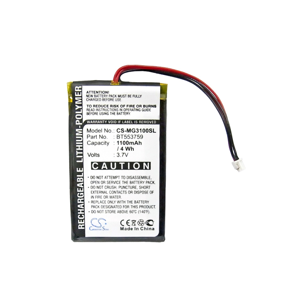 Batterijen GPS, Navigator Batterij CS-MG3100SL
