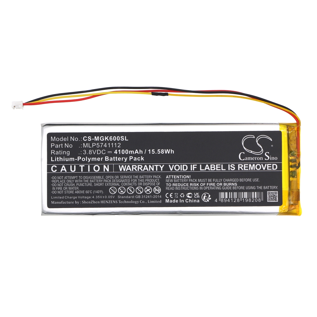 Batterijen Batterij voor toetsenbord CS-MGK600SL