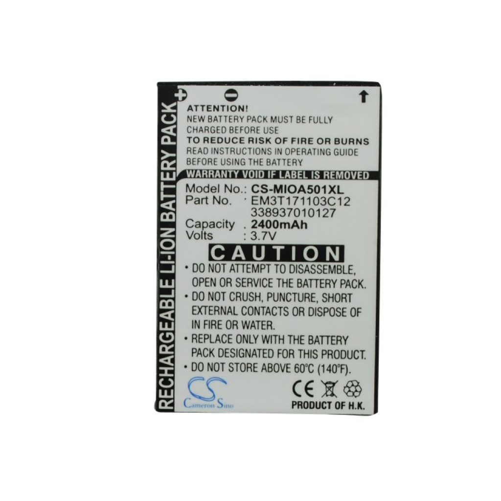 Battery compatible with Mitac CS-MIOA501XL