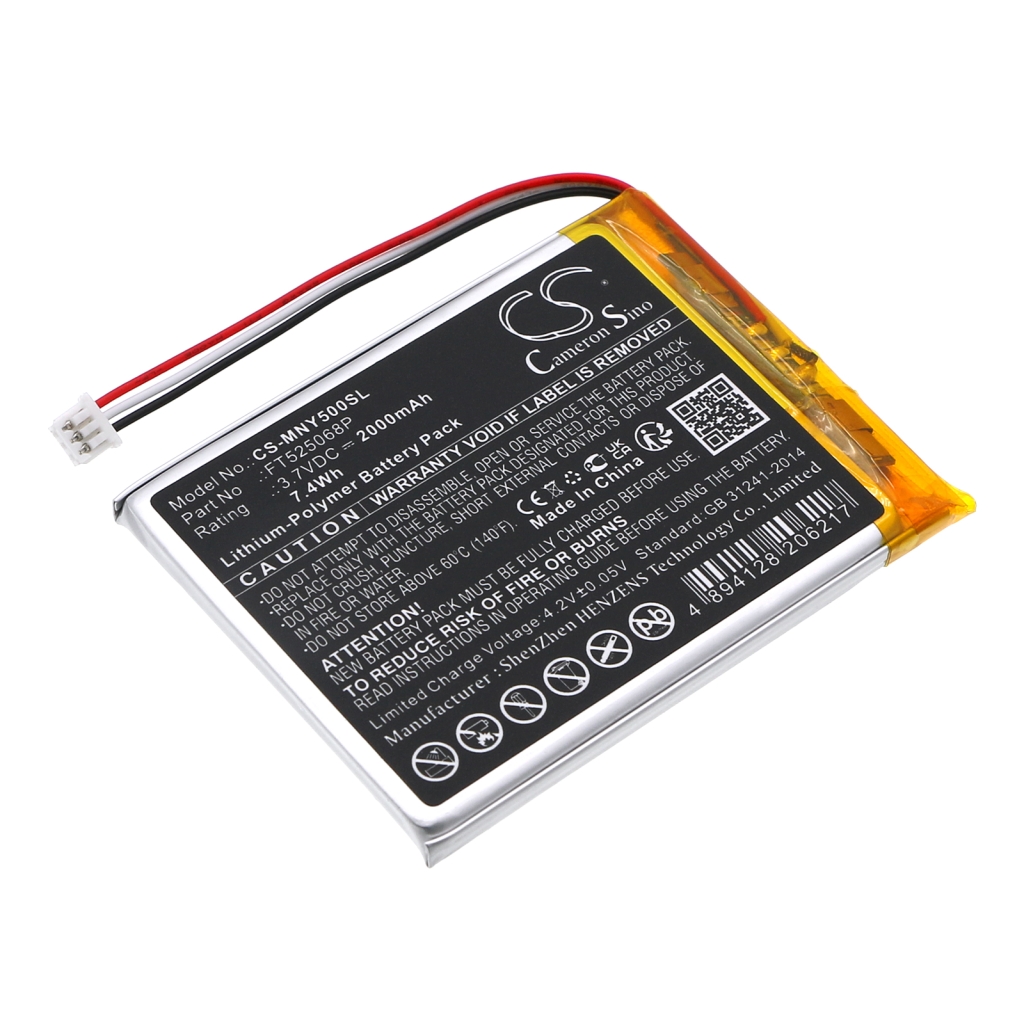 Compatibele batterijvervanging voor Moonybaby FT525068P