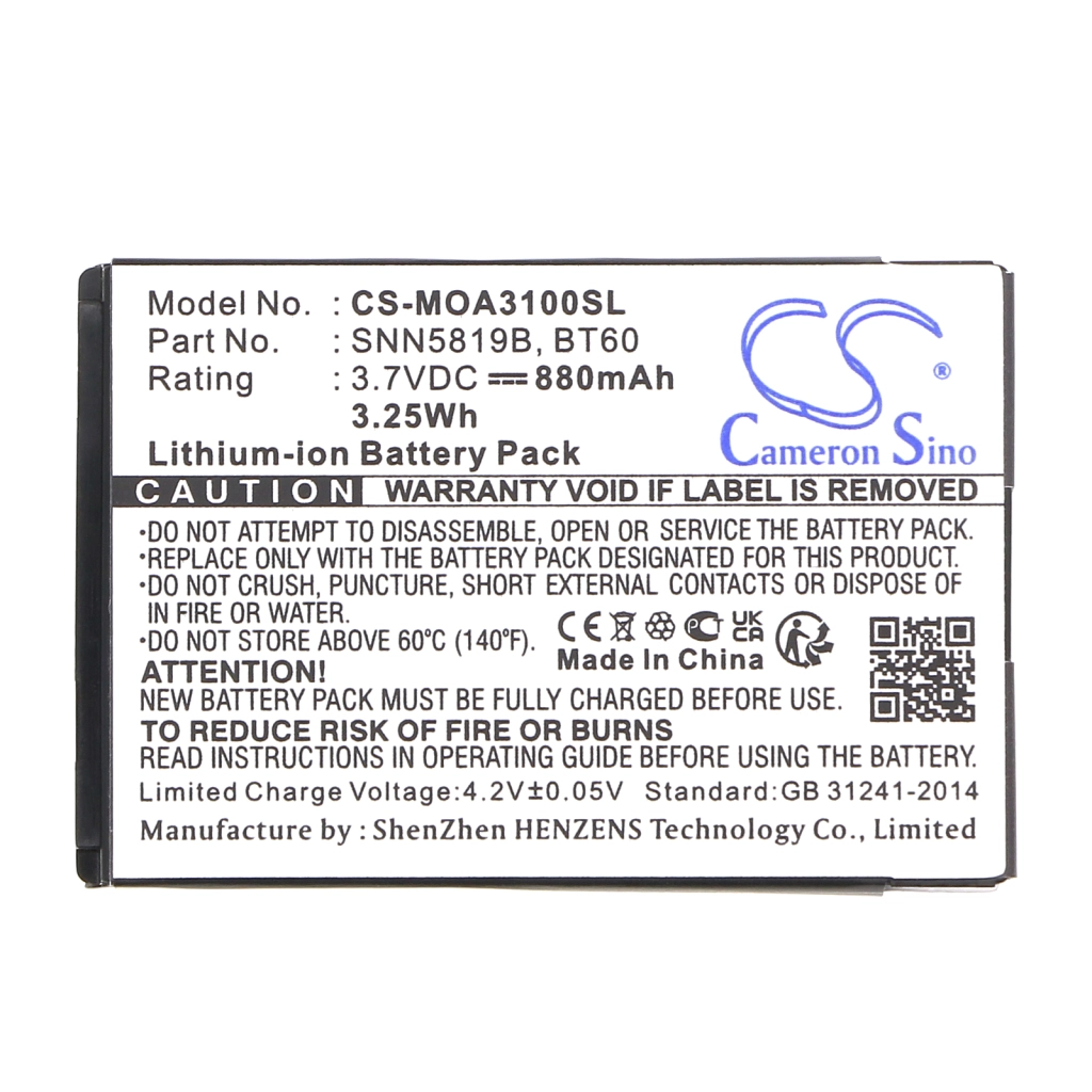Batterijen Vervangt SNN5819B