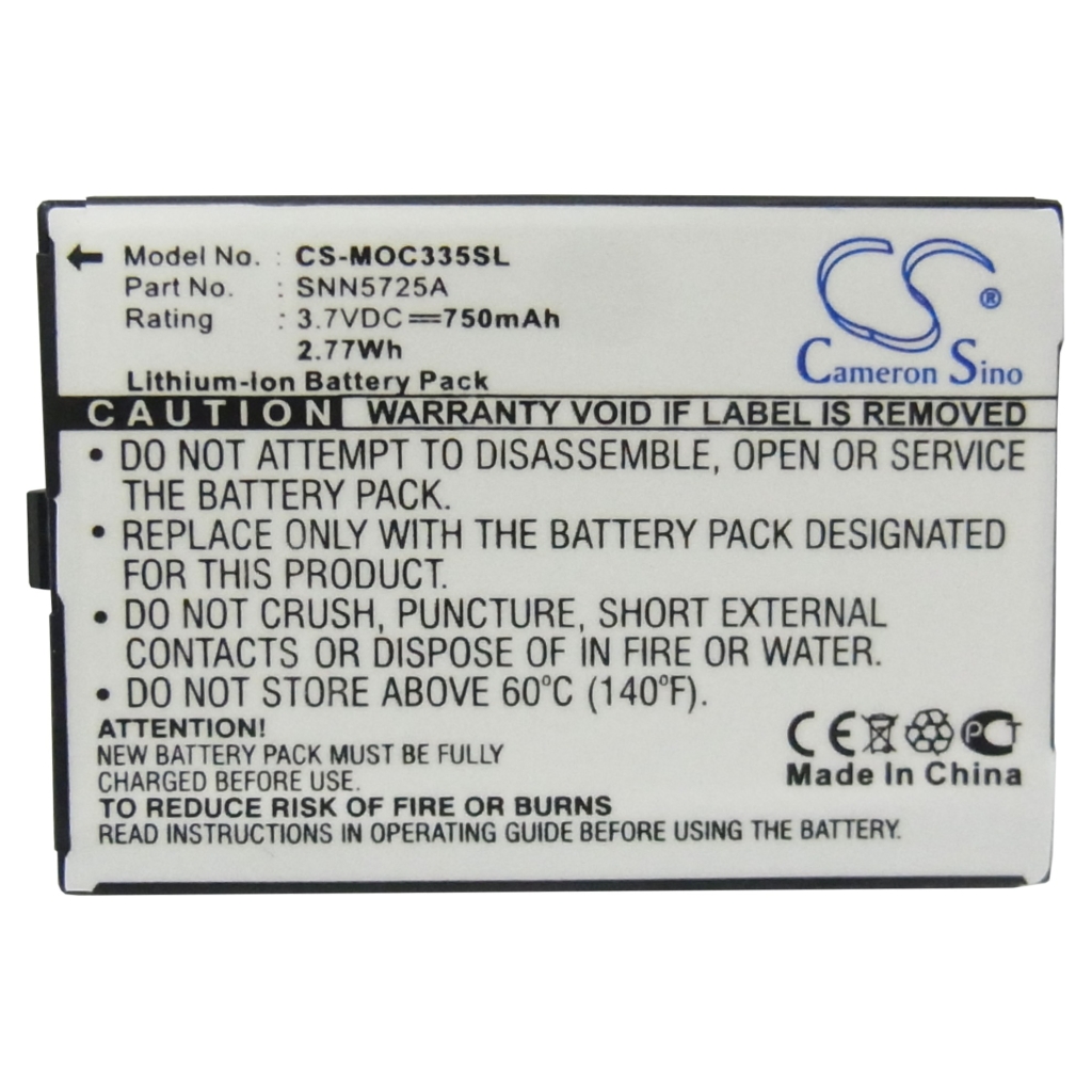 Compatibele batterijvervanging voor Motorola SNN5725A
