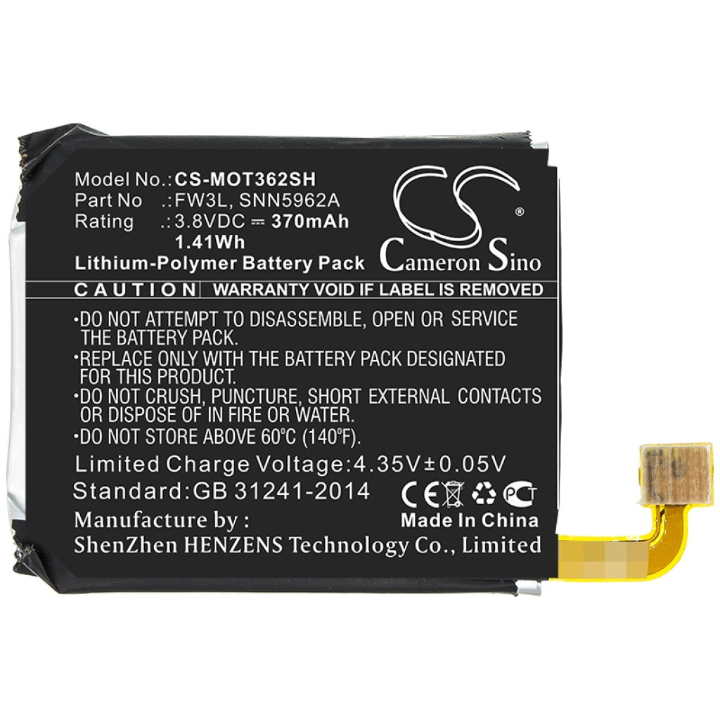 Batterijen Vervangt SNN5962A