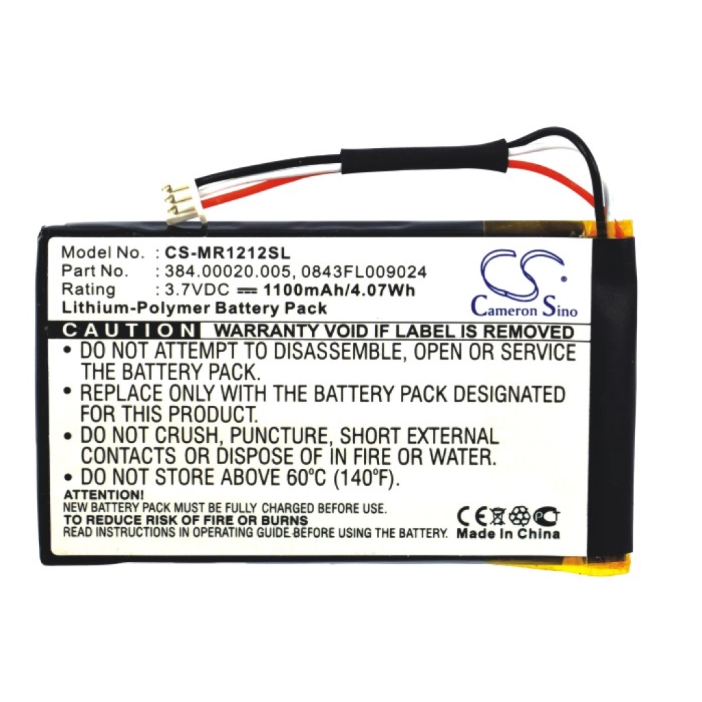 Batterijen GPS, Navigator Batterij CS-MR1212SL
