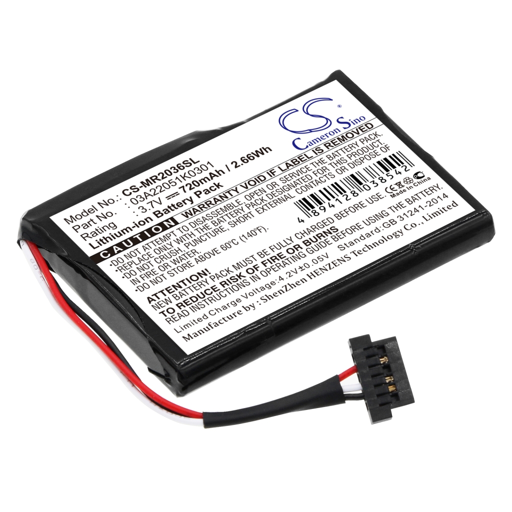 Compatibele batterijvervanging voor Magellan 03A22051K0301