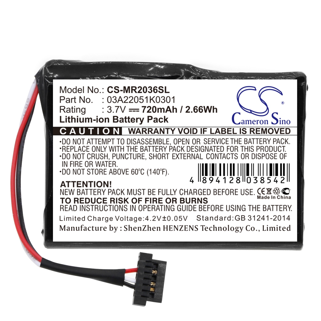Compatibele batterijvervanging voor Magellan 03A22051K0301