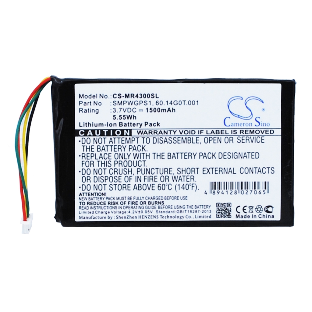 Batterijen GPS, Navigator Batterij CS-MR4300SL