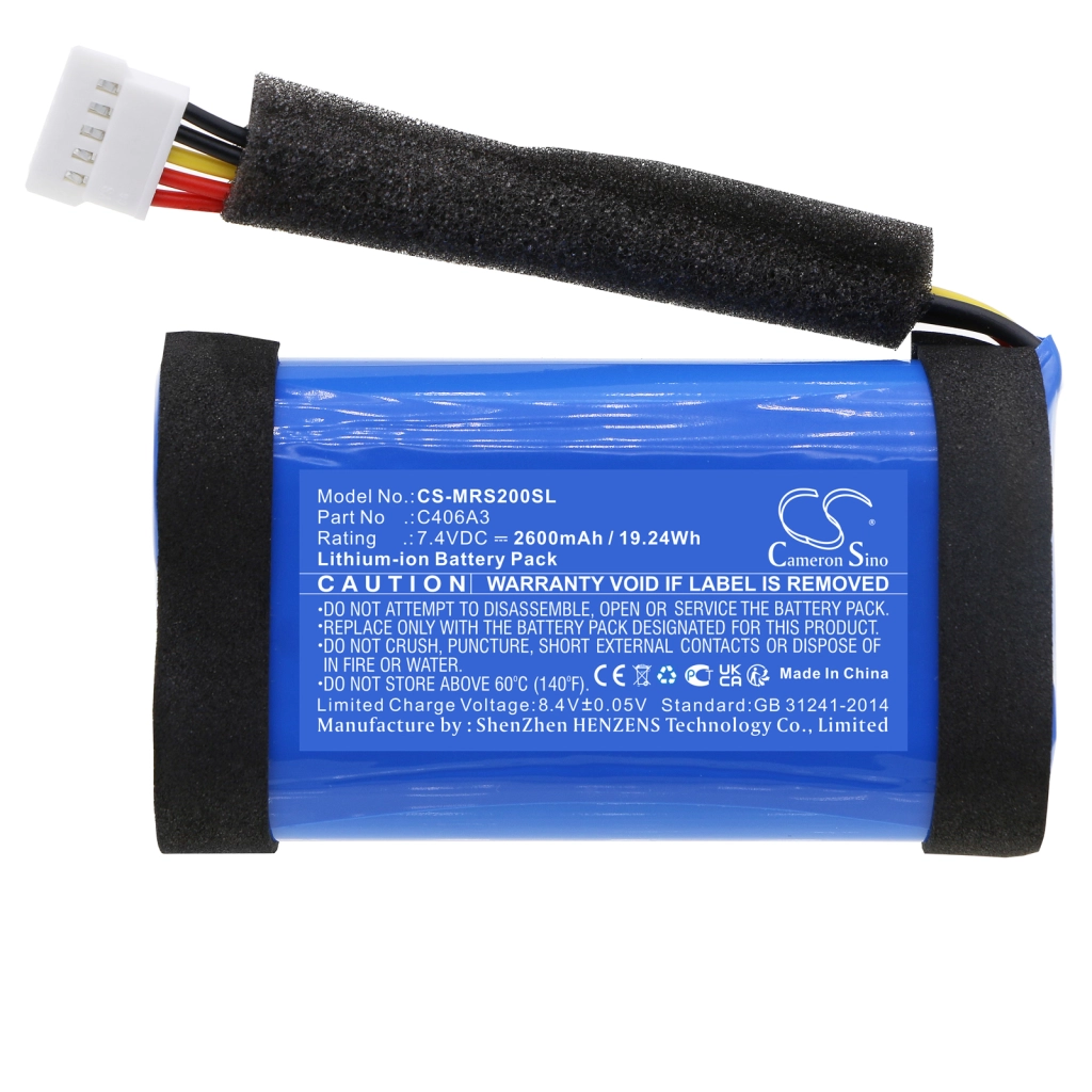 Compatibele batterijvervanging voor Marshall C406A3