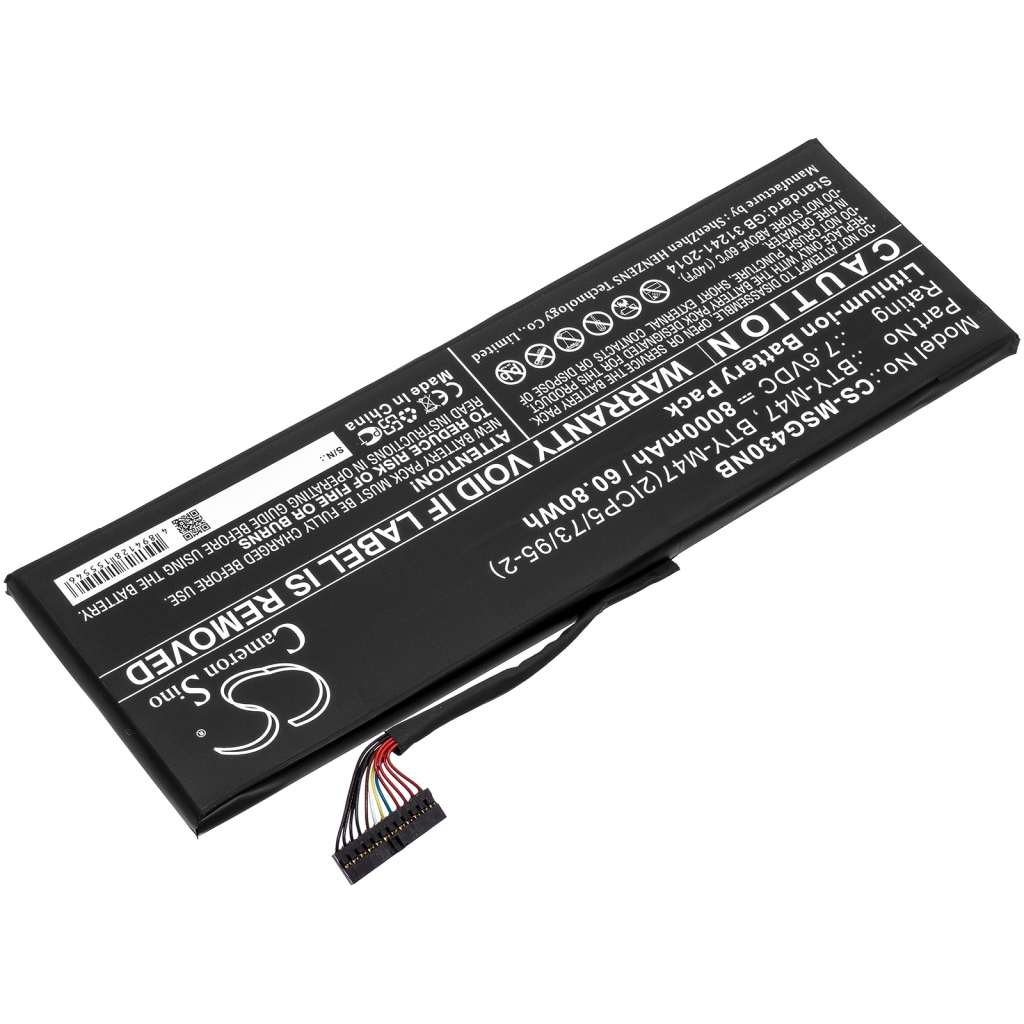 Batterijen Notebook batterij CS-MSG430NB