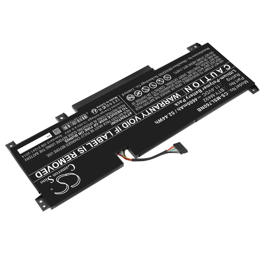 Battery compatible with MSI CS-MSL760NB