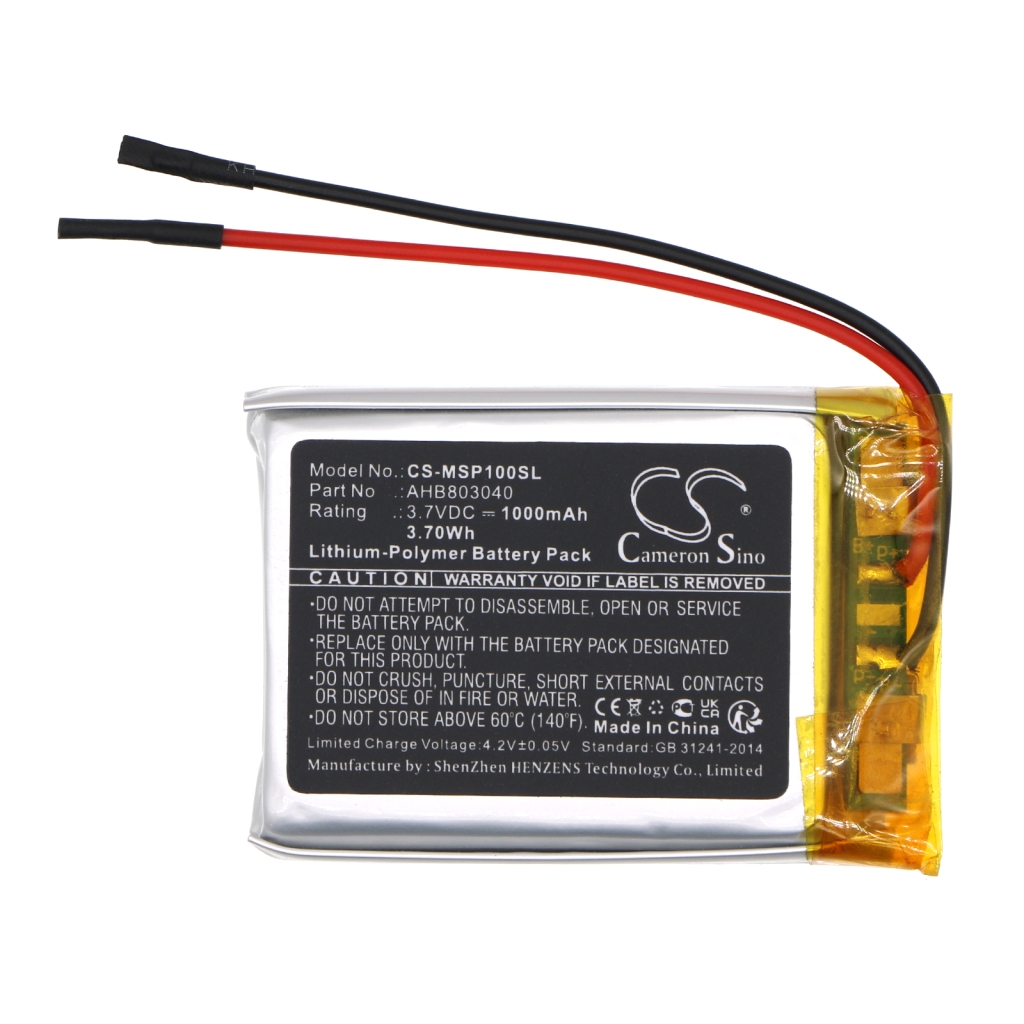 Compatibele batterijvervanging voor Monster AHB803040