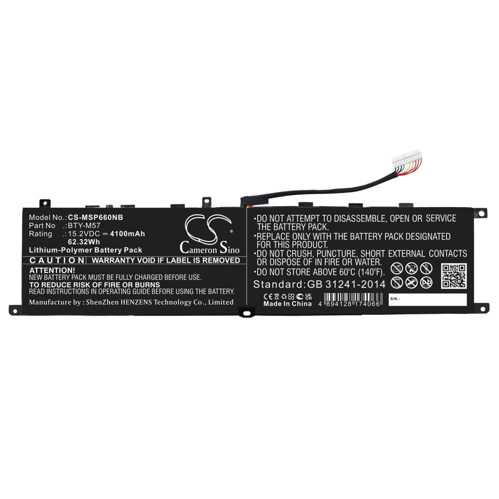 Batterijen Notebook batterij CS-MSP660NB