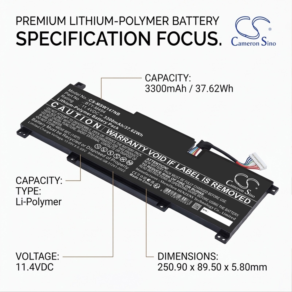 Battery for MSI Modern 14 C12M-059ID