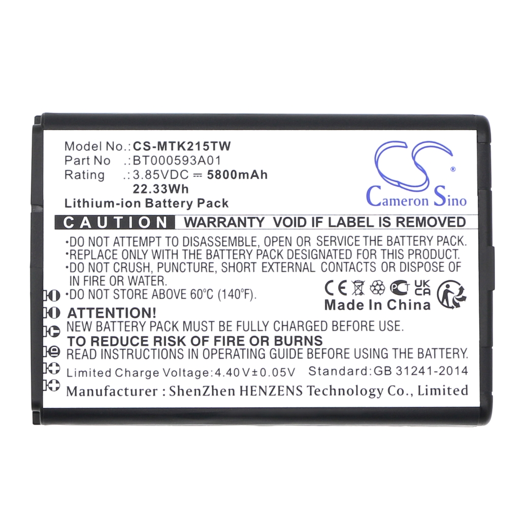 Batterijen Batterij voor tweerichtingsradio CS-MTK215TW