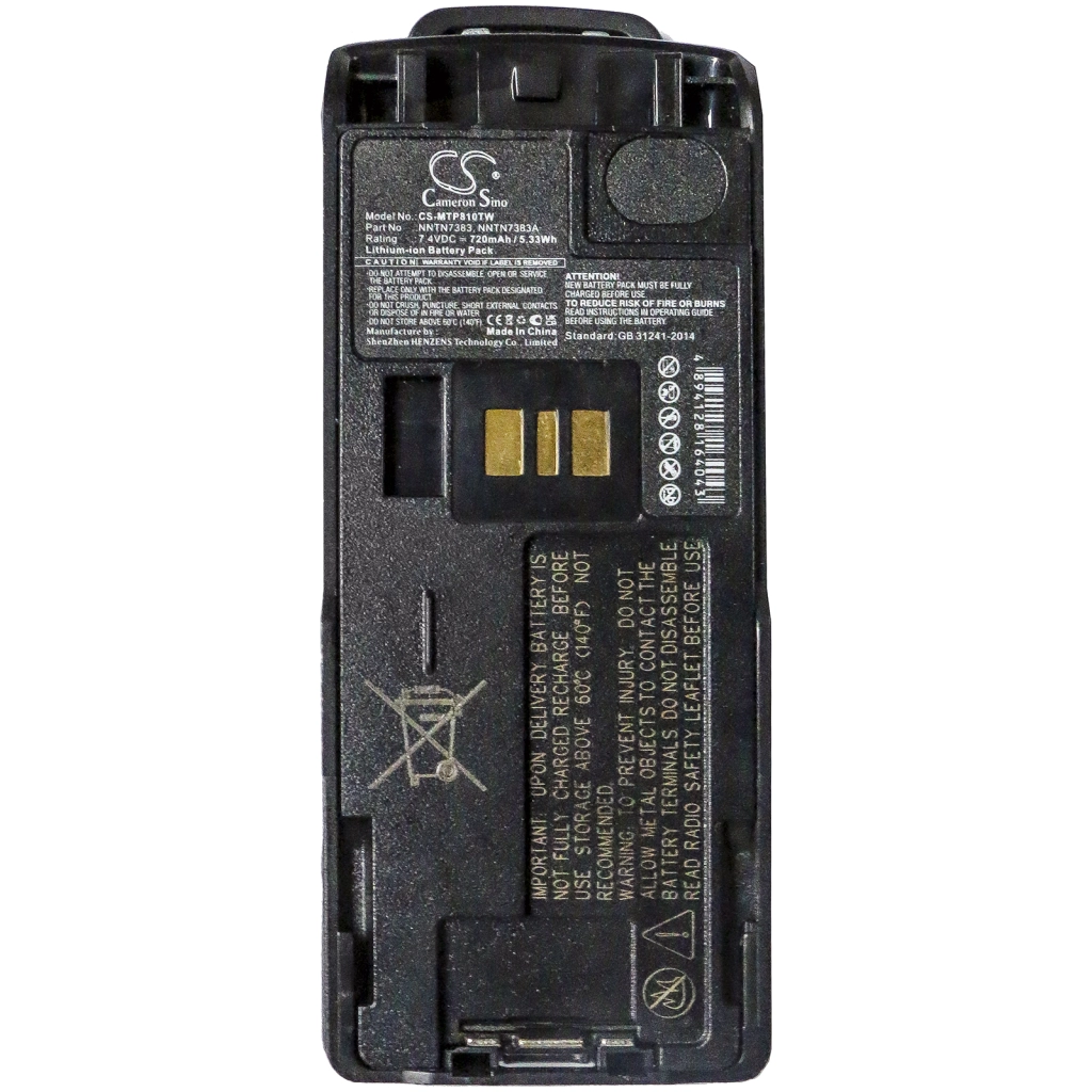 Batterij voor tweerichtingsradio Motorola MTP850Ex