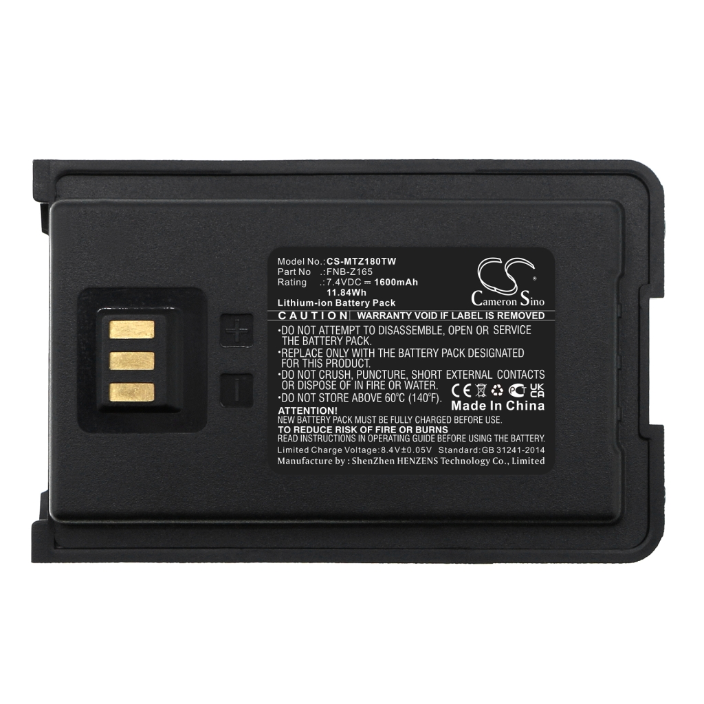 Batterijen Batterij voor tweerichtingsradio CS-MTZ180TW