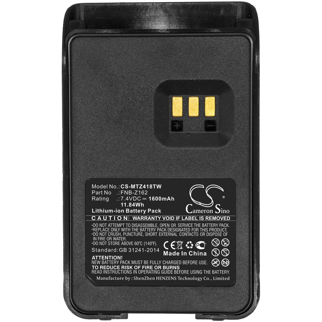 Batterijen Batterij voor tweerichtingsradio CS-MTZ418TW