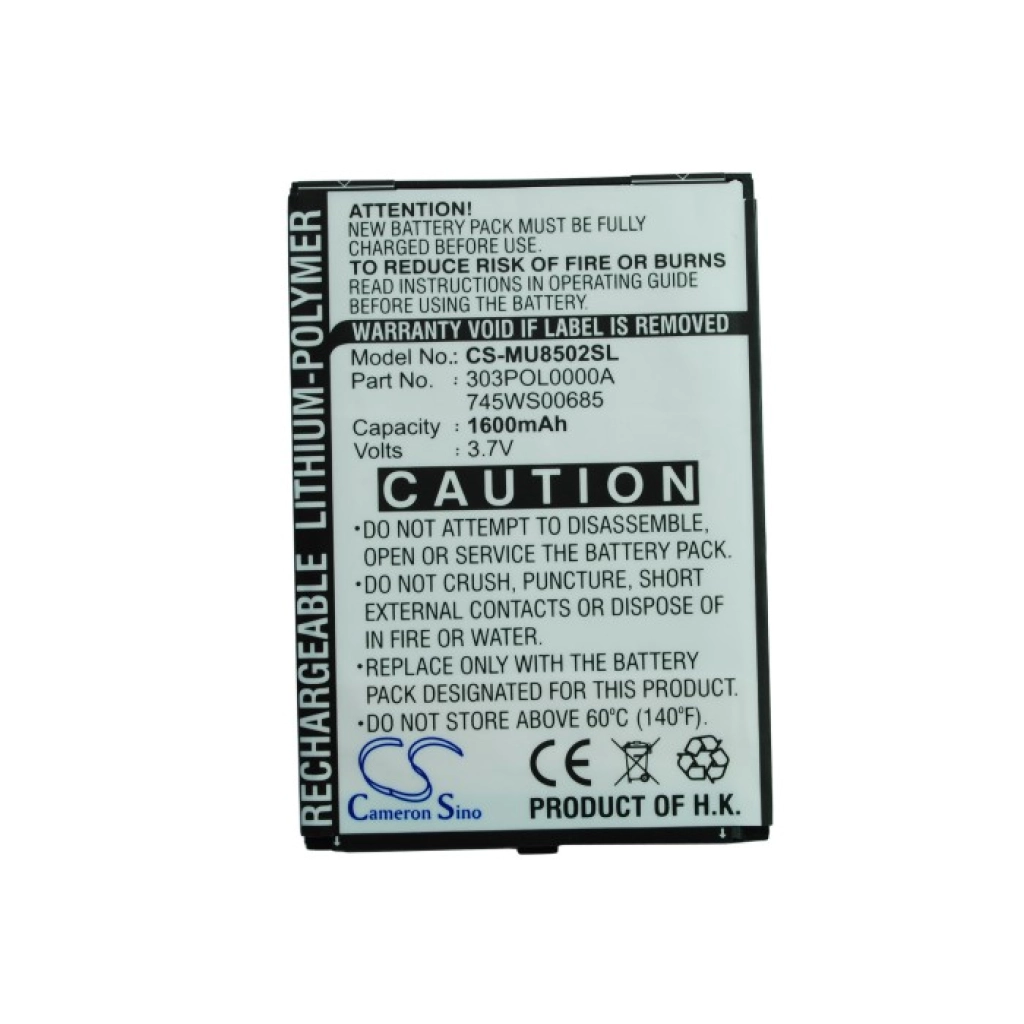 Batterijen Vervangt 303POL0000A