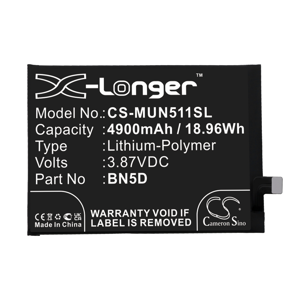 Compatible battery replacement for Poco BN5D